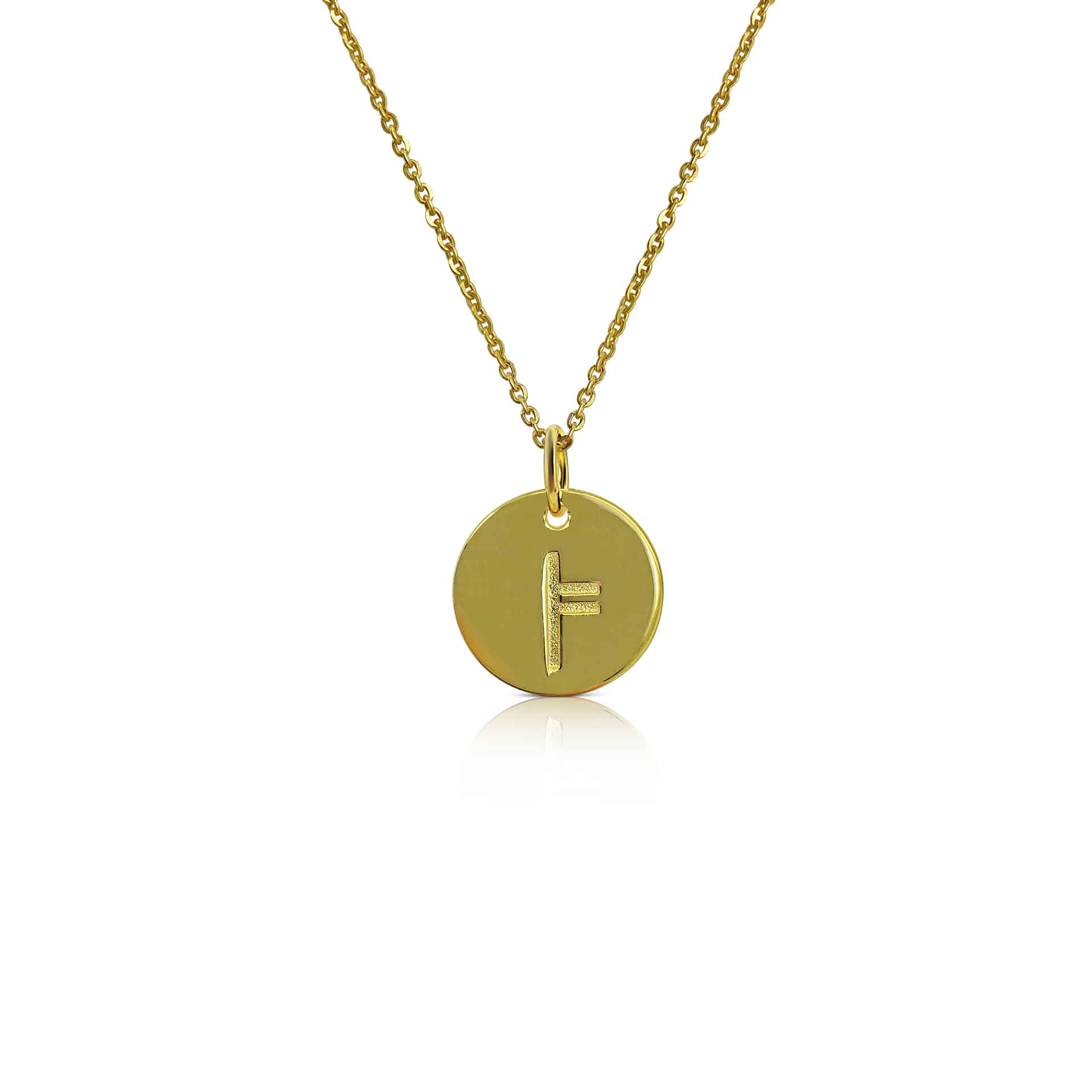 18ct Gold Plated or Silver Personalised Initial Disc Necklace - Etsy